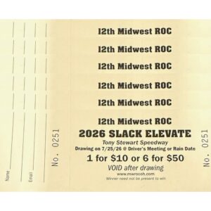 Midwest Race Of Champions Raffle Ticket- 6 tickets for $50